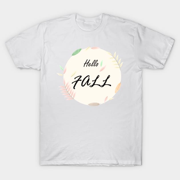 Hello Fall Autumn Season T-Shirt by Aoxydesign